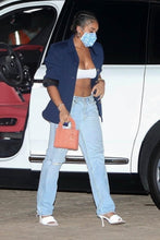 Load image into Gallery viewer, Calças jeans mom rasgadas Lori H azul look new