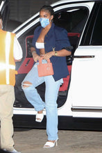 Load image into Gallery viewer, Calças jeans mom rasgadas Lori H azul look new