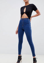 Load image into Gallery viewer, Calças jeans slim azul escuro new
