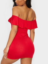 Load image into Gallery viewer, Vestido vermelho bardot
