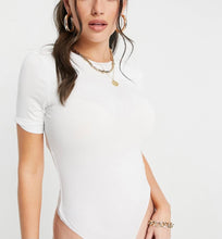 Cargar imagen en el visor de la galería, Bodysuit branco mangas curtas New
