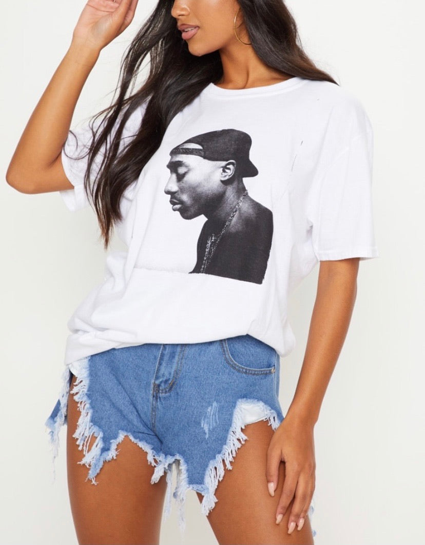 Top Branco Tupac  New