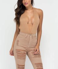 Cargar imagen en el visor de la galería, Bodysuit v-neck bege
