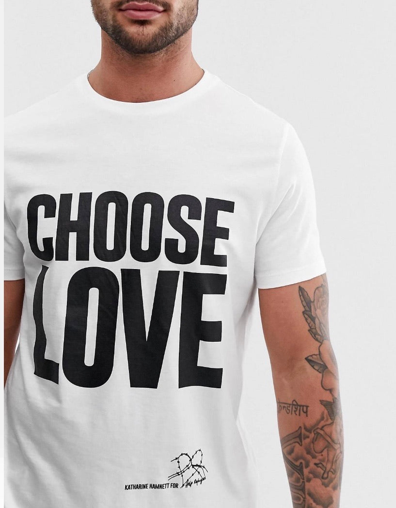 T-shirt branco homem Choose Love