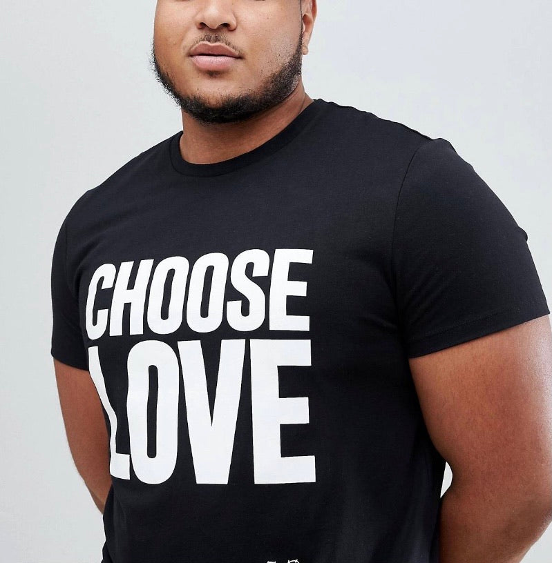 T-shirt preto homem Choose Love