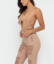 Cargar imagen en el visor de la galería, Bodysuit v-neck bege
