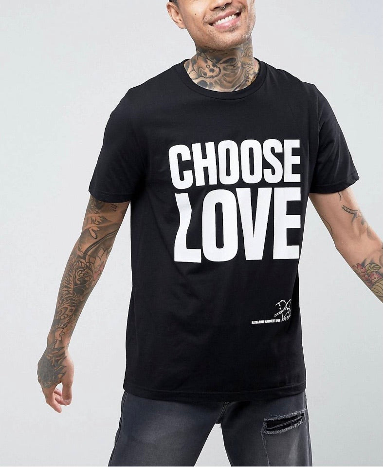 T-shirt preto homem Choose Love