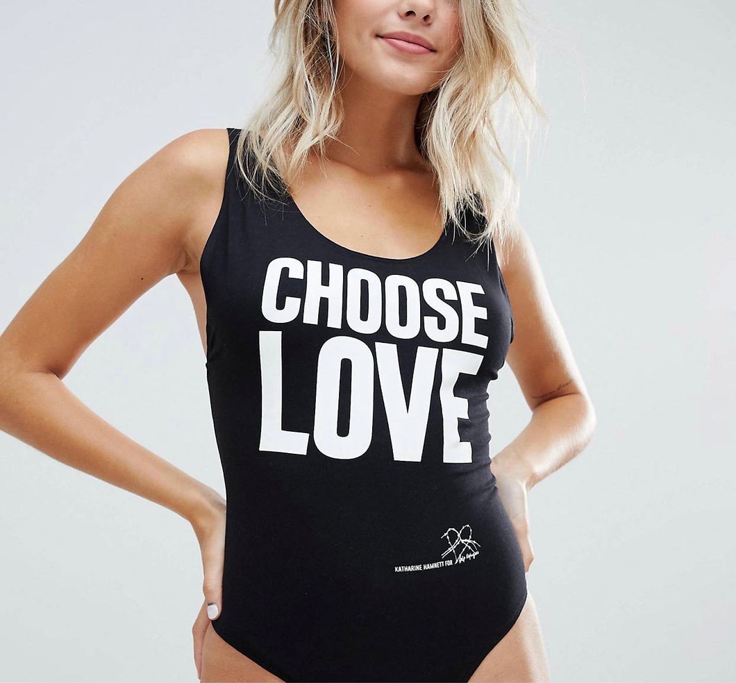 Bodysuit preto Choose Love